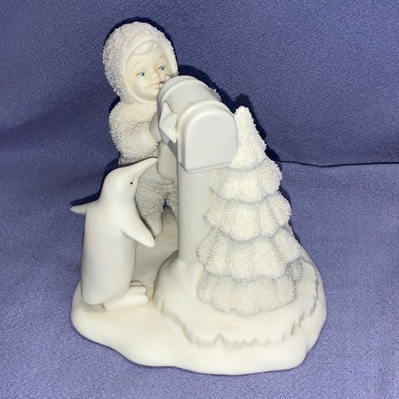 Snowbabies From Department 56 “You Didn’t Forget Me” Mailbox Tree and Penguin - Picture 1 of 6